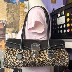 Y2K Kate Spade New York Leopard Print Haircalf Shoulder Bag